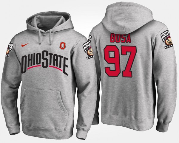 Ohio State Buckeyes Joey Bosa Men's #97 Gray College Football Hoodie 2404TJCM6